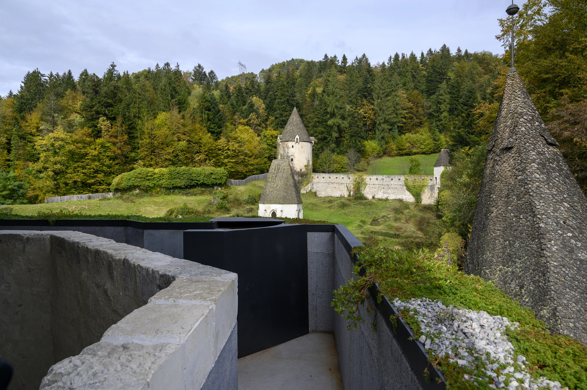 Covering the Remains of the Church of st. John the Baptist in the Žiče Charterhouse