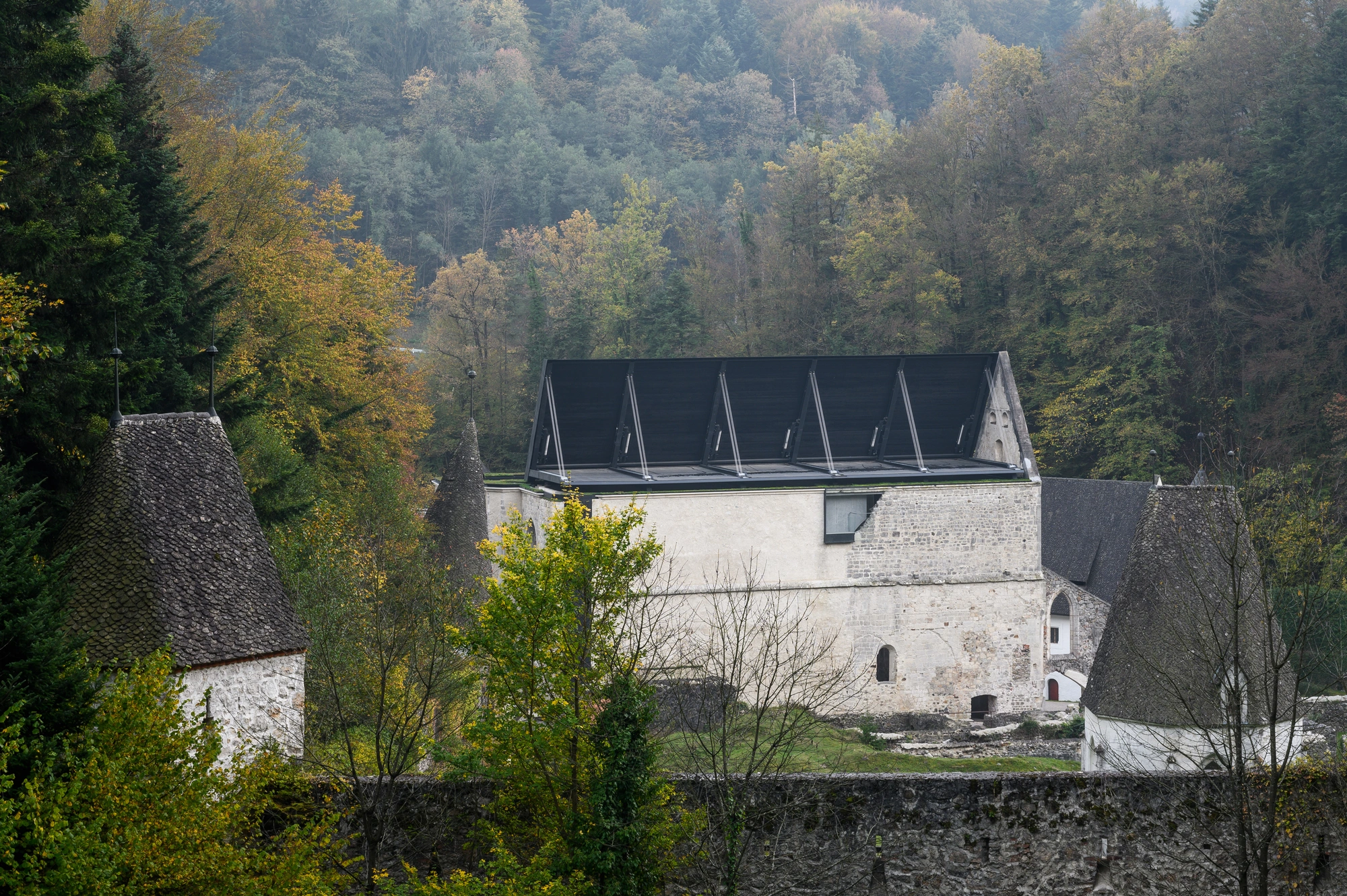 Covering the Remains of the Church of st. John the Baptist in the Žiče Charterhouse